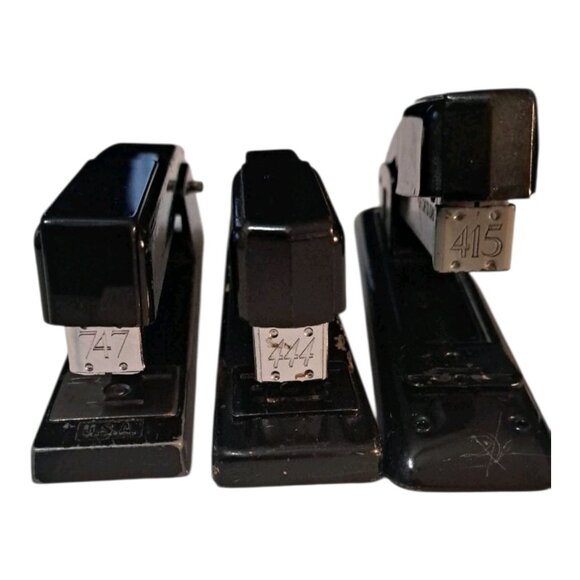Vintage Swingline Stapler 3 Models 747, 444, 415 Ford USA MCM Office Works Lot - Picture 2 of 16